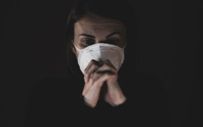 woman wearing a mask